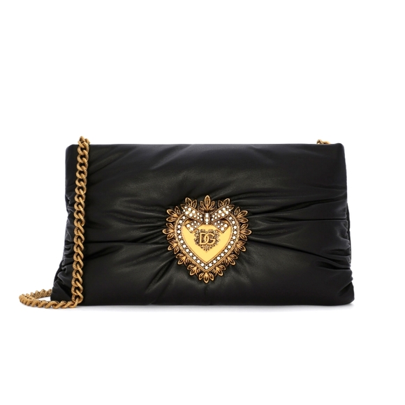 SOLD!! BNWT DOLCE & GABBANA Small calfskin Devotion Soft bag - Picture 3 of 11
